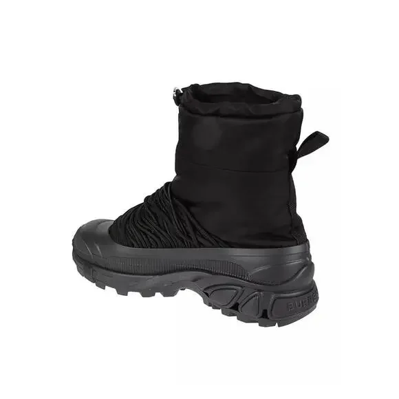 $1190 Burberry Men's Black Arthur Puffy Winter ❄️ Boots - EU44/US11